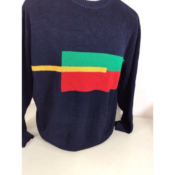 Vintage Van Art Sweater Abstract Print Mens Large - Picture 2 of 5
